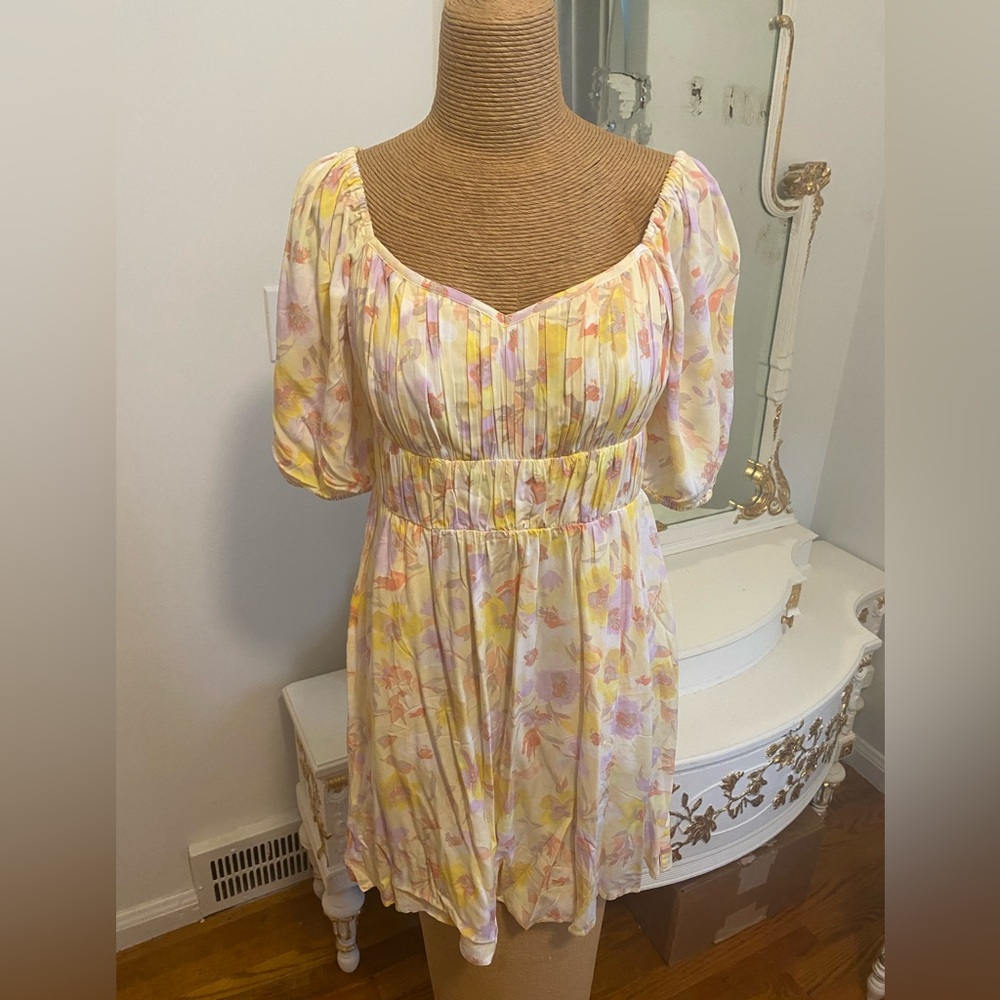 GAP Yellow Floral Midi Dress